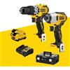 Dewalt / set combinato di carica / 12 V / DCZ2111D2T / DCF801 / DCD706