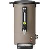 HENDI Bollitore per bevande calde 9L UNIQ, dispenser acqua calda con parete singola, per vin brulè e acqua bollente, fino a 100°C, 230V, 50/60Hz, 950W, 307x330x(H)450mm, grigio tortora, Inox, PP