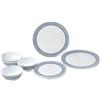 Brunner Set piatti campeggio 12 pz melamina MIDDAY BLUEBAY Bianco e Blu decorato