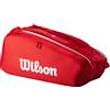 Wilson Borsa Unisex Per 9 Racchette da Tennis Super Tour 2025 - Colore : Rosso