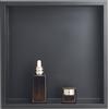 VEVOR Nicchia per Doccia 33,0x33x10,2cm a Parete in Acciaio Inox Nero 1 Strato