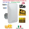 Metronic Antenna Amplificata TV digitale terrestre Interno Esterno UHF VHF FM 40dB LTE