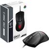 MSI CLUTCH GM31 LIGHTWEIGHT Mouse Gaming, Sensore ottico da 12000 DPI, mano dest