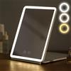 Gotrays Specchio da trucco con touch screen, specchio da viaggio pieghevole,