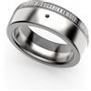 Bikkembergs Anello Bikkembergs acciaio bianco nero uomo diamante nero ct. 0,01 BANR01WB