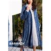 Barandi Abbigliamento BARANDI vestaglia pile donna CLASS23-3 lunga invernale bottoni tasche cintura BL
