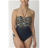 TRIUMPH costume intero fascia senza ferretto NERO DEGRADE' coppa B CHARM ELEGANC