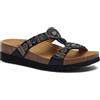 DR.SCHOLL SCHOLL ciabatte sandali NEW BOGOTA' WEDGE plantare BioPrint NERO/MULTICOLOR perl