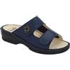 DR.SCHOLL SCHOLL ciabatte pelle 2 fasce strappo EMILIA BLU inserto alluce valgo plantare e