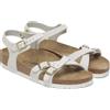 BIRKENSTOCK sandali KUMBA 1029417 pelle nubuck ANTIQUE WHITE BIANCO cinturini in