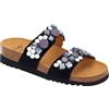 DR.SCHOLL SCHOLL ciabatte sandali SINTRA 2 STRAPS plantare BioPrint NERO perline pietre