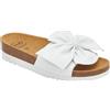 DR.SCHOLL SCHOLL ciabatte sandali fiocco pelle BOWY 2.0 plantare BioPrint BIANCO