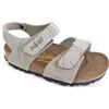BIRKENSTOCK KIDS sandali bambino strappi BARI PAPILLIO Birko Flor TAUPE CIRCLES