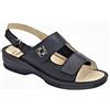 DR.SCHOLL SCHOLL sandali pelle 2 fasce strappo EMILIA SANDAL NERO inserto alluce valgo pla