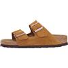 Birkenstock Arizona Ciabatte Sandali Mare Donna BS Birko Flor Pelle Mink Marrone