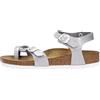 Birkenstock Sandalo Birko flor Bambino Silver Taormina