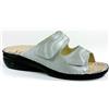 LOREN ciabatte donna pelle 2 strappi M3075 predisposta plantare estraibile GHIAC