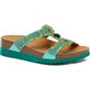 DR.SCHOLL SCHOLL ciabatte sandali NEW BOGOTA' WEDGE plantare BioPrint VERDE SMERALDO perli