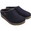 HAFLINGER pantofole KRIS MITTELBLAU 711056 BLU feltro di lana cotta fondo sugher