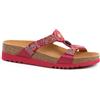 DR.SCHOLL SCHOLL ciabatte sandali NEW BOGOTA' WEDGE plantare BioPrint ROSSO SCURO perline