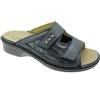LOREN ciabatte donna 2 strappi plantare estraibile M2824 BLU nappa perla/lycra f