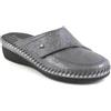 BENEXA ciabatte pelle vernice strappo 8364 GRIGIO sottopiede plantare imbottito