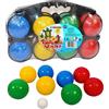Cecaro Group SET 8 BOCCE PIENE CON VALIGETTA 1 BOCCINO GIOCO MARE ESTATE GIOCATTOLI SPIAGGIA