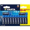 VARTA Batteria Varta 1,5V AA Stilo Longlife Power Alcalina confezione da 12 pile