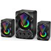 Vetrineinrete Casse altoparlanti audio speaker con luci rgb subwoofer 5 + 3 watt pc usb 2.0