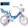 Lubex S.p.a. Bici Bambina 14'' FROZEN con Cestino- Porta Bambole