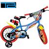 Dino Bikes Bici Bambino 16'' Superman con rotelle/Stabilizzatori- Borraccia- Dino Bikes