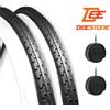 Deestone COPPIA COPERTONI + 2 CAMERE 24x1.75 (47-507) BICI BIANCO NERO MTB BICICLETTA CTB