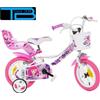 Dino Bikes Bici Bambina 12" Dino Bikes FAIRY su Sfera-Ruota Libera-Gomme Gonfiabile