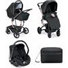 Cam Taski Sport Passeggino Trio 0-22Kg Carrozzina Seggiolino Auto iSize Nero Oro Cam