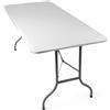 MasterBrico Tavolo pieghevole da giardino campeggio picnic esterno Bianco 180x75x72