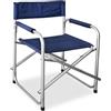 CECARO GROUP SEDIA REGISTA IN ALLUMINIO CON STRUTTURA RESISTETE E SEDUTA IN TESSUTO BLU