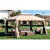 G. DEL RE Gazebo 3x4 Giardino Esterno Zanzariera Copertura Adventure G. DEL RE