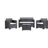 9067.4 Set Nebraska 2 Salottini, Antracite, 281 X 155 X 79 Cm