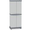 Terry Armadio portascope 2 ante Terry da esterno balcone Grigio 70x43,8x181,8 cm