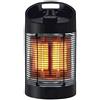 CFG Stufa elettrica basso consumo al carbonio oscillante con termostato Nera 700W