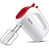 GIRMI SBATTITORE ELETTRICO SB02 5 VELOCITÀ + TURBO 170W IMPASTATORE BIANCO/RO..