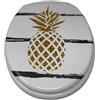 Vetrineinrete Copriwater in legno MDF tavoletta da bagno wc con ananas 45x38 cm
