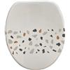 Vetrineinrete Copriwater in legno MDF tavoletta da bagno wc stampa effetto mosaico 43x38 cm