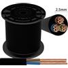 Aigostar Cavo elettrico H05VV-F 3 x 2,5 mm2 matassa 50mt guaina nera Aigostar