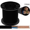 Aigostar Cavo elettrico H05VV-F 3 x 2,5 mm2 matassa 50mt guaina nera Aigostar