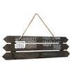 vetrineinrete Appendiabiti legno 3 ganci doppi stile recinto fissaggio corda shabby chic 7803