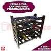 MasterBrico Cantinetta portabottiglie Cantina in plastica 6 posti Componibile Vino Liquori