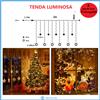 wisdom Tenda Luminosa Natalizia Luci di Natale a Led da per Esterno Interno Catena Cald