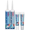 Saratoga Silicone Sigillante antimuffa FungHalt Saratoga Bianco Trasparente per Sanitari