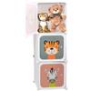 Maka Armadio Guardaroba Modulare per Bambini con 3 Cubi 39x37x110